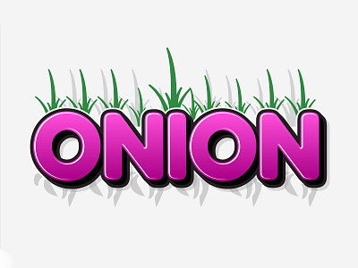 Onion creative editable text effect.Elegant text style editable elegant eps file food headline modern new onion popular recent template text effect typeface typography unique vegetables