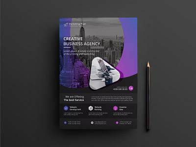 Corporate business flyer poster template.Brochure cover design