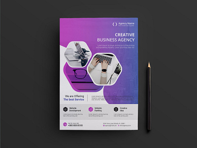 Corporate business flyer poster template.Brochure cover design