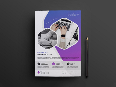 Corporate business flyer poster template.Brochure cover design