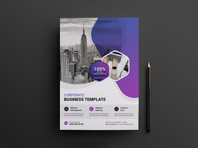 Corporate business flyer poster template.Brochure cover design