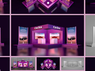 3d Stall 3d stall car stall cinema 4d design exhibition information booth