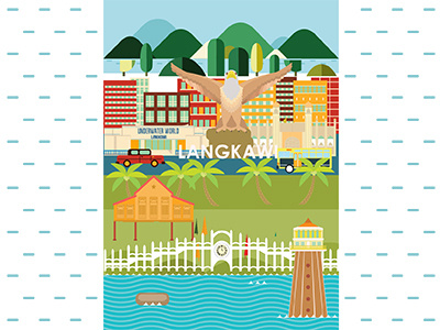 Postcard Design - A Guide for the Island Lover design graphic illustration langkawi postcard