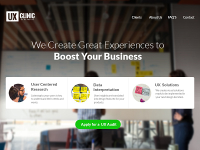UXClinic Home ui ux web design