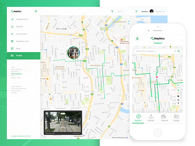 Mapillary UI design ui ux