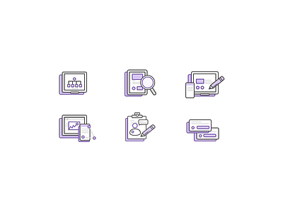 UXTeam Icons icons purple site team ux vector