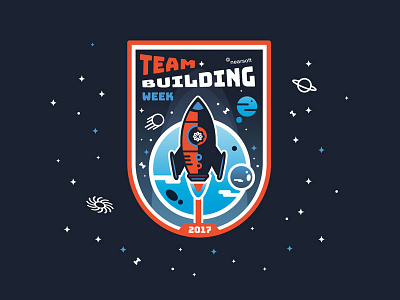 Team Building Week November Edition badge galaxy logo rocket space