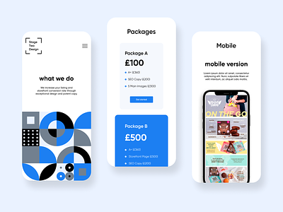 landing page for marketing company mobile version