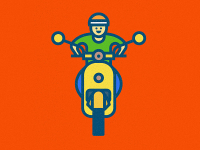 Scooter Boy geometric helmet icon illustration illustrator line logo motorcycle scooter symbol thicklines transport vector wheel