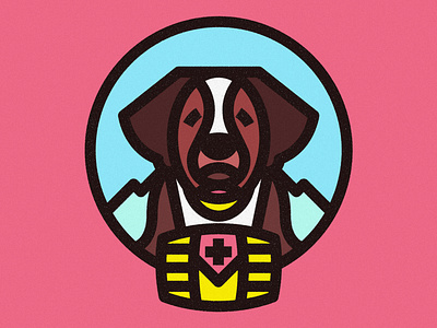 St. Bernard V.01 animals brand design dog dog illustration geometric graphicdesign icon illustration line saintbernard thicklines vector