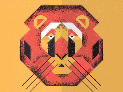 Lion animal design ecosystem geometric icon illustration lines lion nature texture thick lines vector