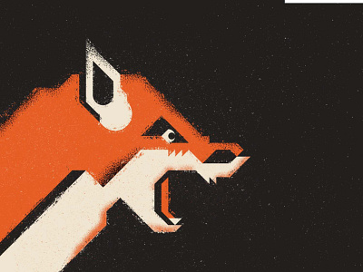 Geometric Fox animal design ecosystem fox geometric illustration nature preserve texture thick lines vector