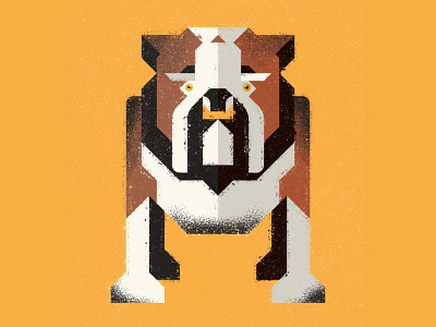 English Bulldog animal bulldog design dog ecosystem geometric icon illustration nature preserve texture vector