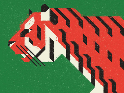 Geometric Tiger animal badge design ecosystem geometric geometric tiger icon illustration nature preserve texture tiger tiger mascot tigers tigre vector