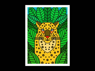 Leopard africa animal animal illustration animals design ecosystem geometric illustration leopard lines nature safari texture thick lines