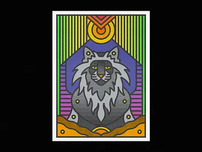 Maine Coon art art print artist artwork digital art digital illustration homedecor illustration art poster poster a day poster challenge poster design print prints screen print society6 vector art wallet