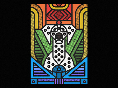 Dalmatian animal animal illustration artwork design digital art digital illustration ecosystem geometric illustration nature poster society6 texture thick lines vector art