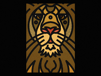 Leo animal animal illustration artwork design digital art digital illustration ecosystem geometric illustration lion lions nature poster society6 texture thick lines vector art