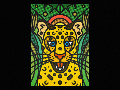 Leopard animal animal illustration artwork big cats bigcat design digital art digital illustration ecosystem geometric illustration leopard leopards nature poster society6 texture thick lines vector art