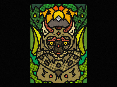 Lynx animal animal illustration artwork design digital art digital illustration ecosystem geometric illustration illustration art lynx nature poster poster a day poster art print society6 texture thick lines vector art