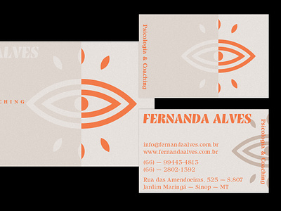 Fernanda Alves | Psicologia brand brand and identity brand identity busines card design envelope eye geometric graphic logo logotype visual brand