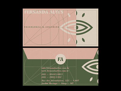 Envelope for Fernanda Alves | Grid V.01 brand design envelope eye geometric grid icon line logo stationery typography