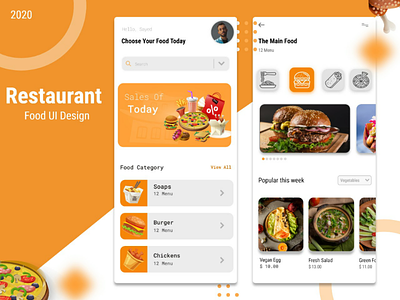 Fast Food App UI Design ui ux food ui food app