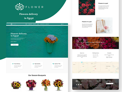 Flower [UI UX Flowers E-Commerce Web Design]