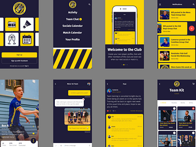 University Badminton App Mockup app badminton branding college sports design flat logo mockup sport ui university ux