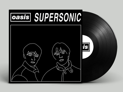 Oasis Supersonic Vinyl Concept album art art branding design drawing illustration illustrator music oasis vector vinyl vinyl cover