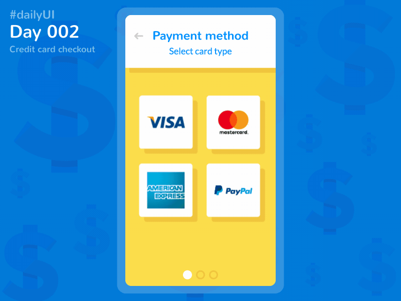 002 Credit card checkout 002 after buy card credit dailyui effects gif order payment shop visa
