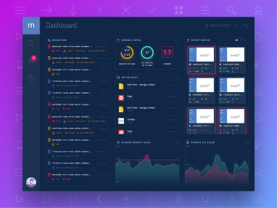 Meld Dashboard color dark dash dashboard glow graph meldcx ui