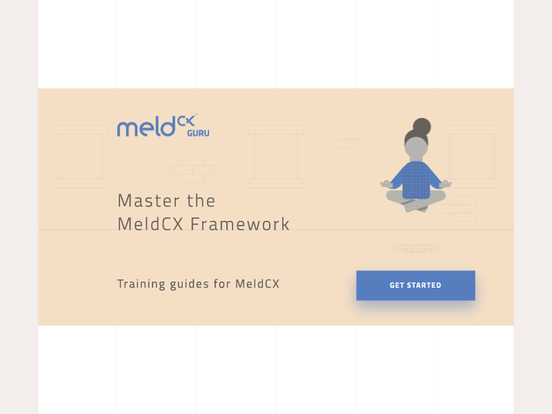 Meld Guru banner blue framework gif guru meditate meldcx orange training website