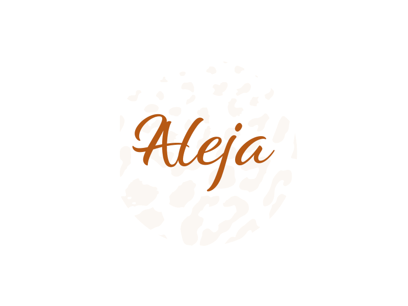 Aleja logo aleja brand class classy desert fashion leopard logo script sea