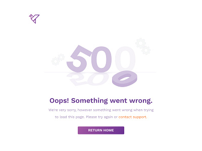 500 Error - Origami 500 bird button cms cog error error page link origami reflection sorry