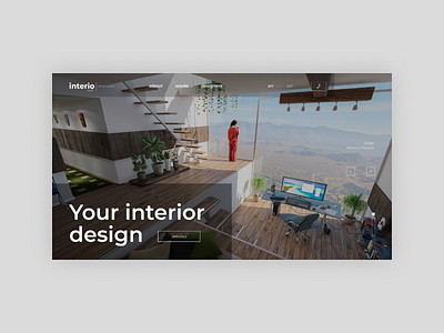 Interio - studio interior design. Лендинг для студии интерьера app app design design icon illustration interior interior design interior website studio ui ui ux ux web wedsite