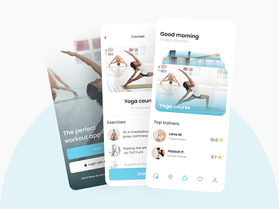 Sport mobile app. Yoga app