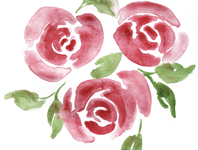 Roses in Watercolor flower illustration roses watercolor watercolor art