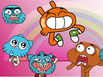 Gumball and Darwin by Den Talalá on Dribbble