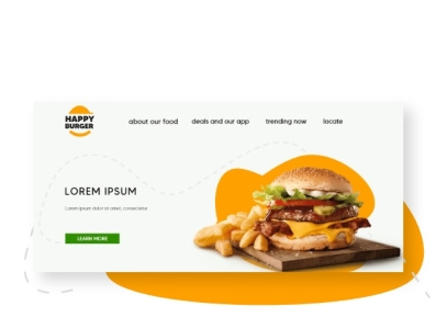 happy burger project b.h bio burger uidesign