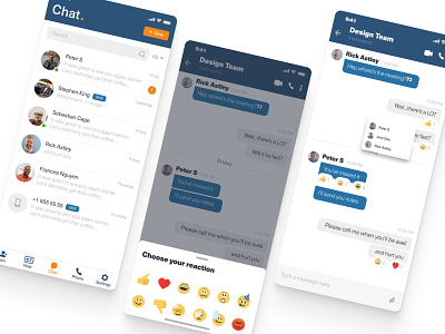 Conference video call (Chat inside app) chat conference connection emoji figma group messanger mobile app network sms social ui design video