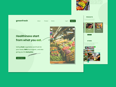 Green Fresh Landing Pages