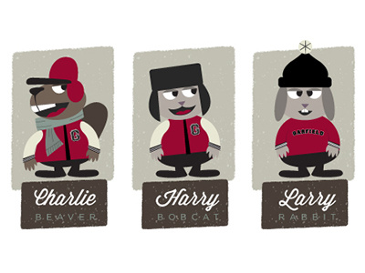 Varsity Lettermen & Larry illustration poster stickers vector