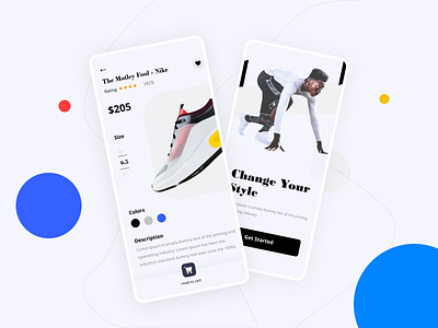 Shoes Online Shop - Mobile application design e commerce mobile onine shope shop ui ux