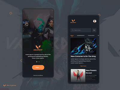 Valorant - Mobile App concept design