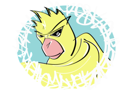 yellow duck illustration графический планшет