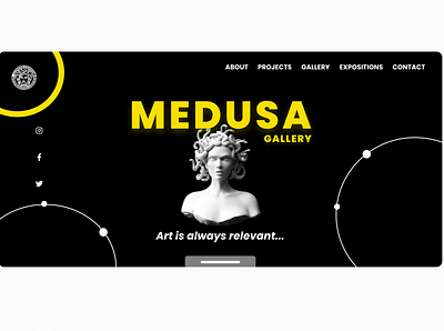 MEDUSA ART GALLERY branding design icon logo typography ui ui ux uidesign ux vector