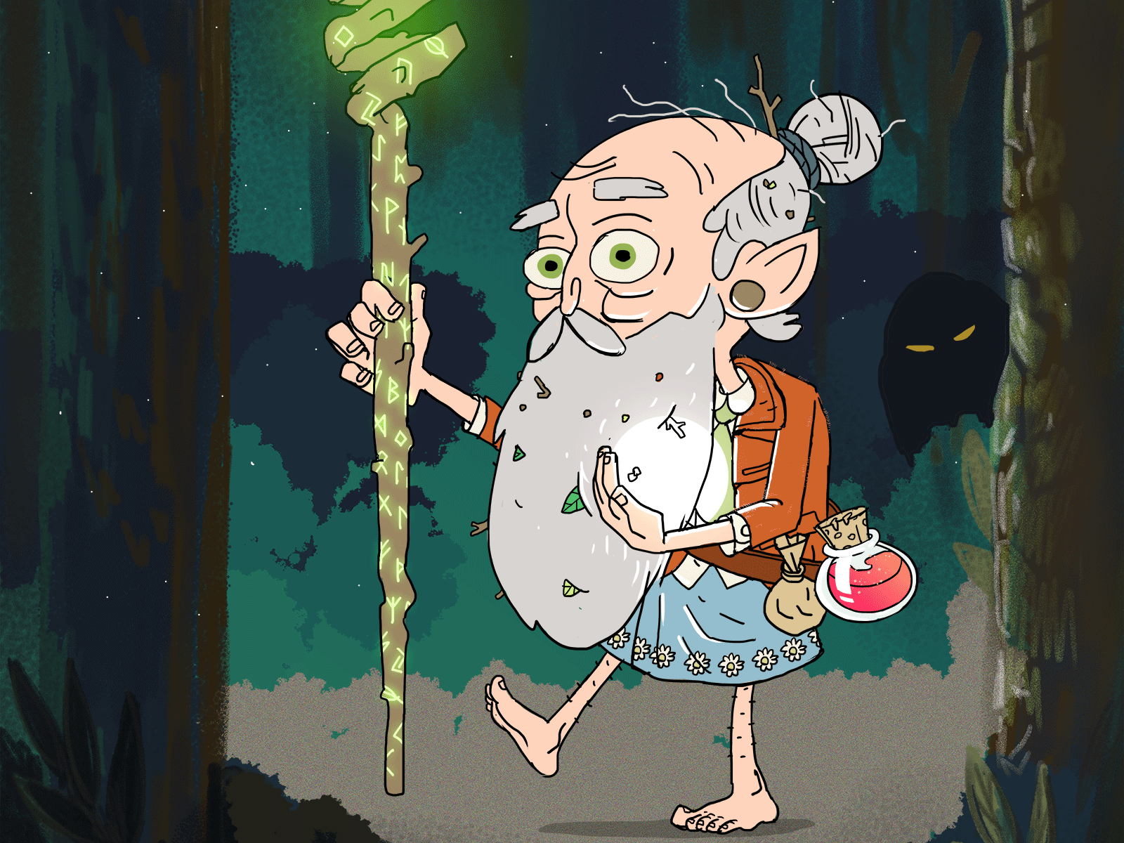 Gimble "Gimby" "Marfus" Sweetleaf art character character design comic art digital art digital illustration drawing dungeons and dragons fantasy gif illustration magic photoshop wacom