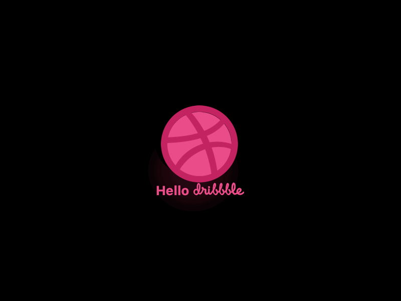 Hello Dribbble! animation design flat hello hellodribbble illustration minimal sketch