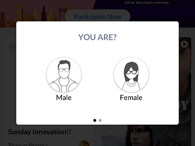 Get Information From Users age gender information minimal design onboarding product design screen ui user ux